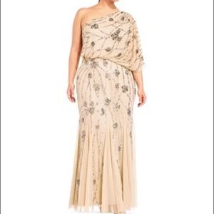 Adrianna Papell One Shoulder Sequin Gown